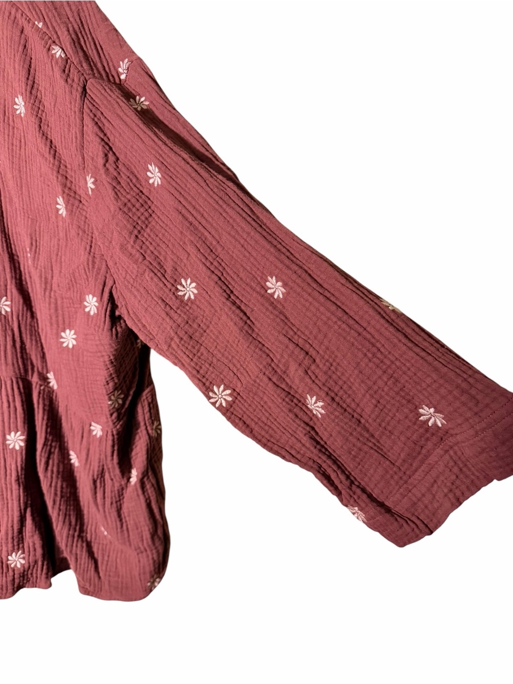 Madewell Dusty Rose Floral Gauze Tunic Top - Picture 2 of 8